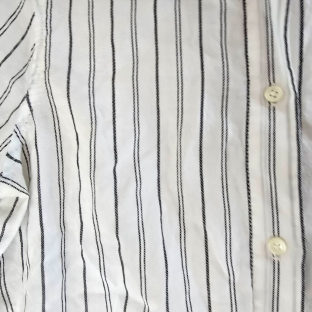 Madewell Tie-Front Shirt in Darcy Stripe - True Black and White - Picture 5 of 8